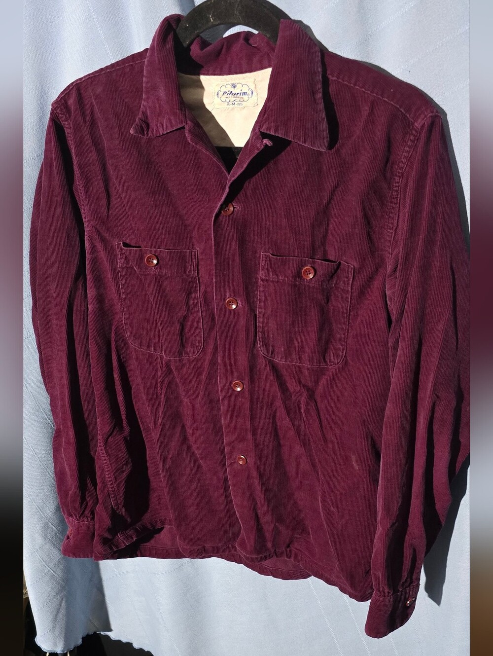 Pilgrim Corduroy Shirt in Deep Plum